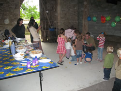 The barn is handy for childrens parties !