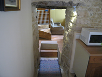 The three hundred year old passage between the kitchen and the sitting room. The walls are over 1m thick.