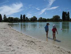 Les gours is a nearby lake for swimming